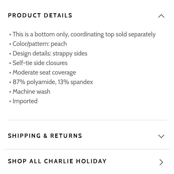 Charlie Holiday  Vacay Harlie  Tie String Bikini Bottoms - Picture 6 of 10